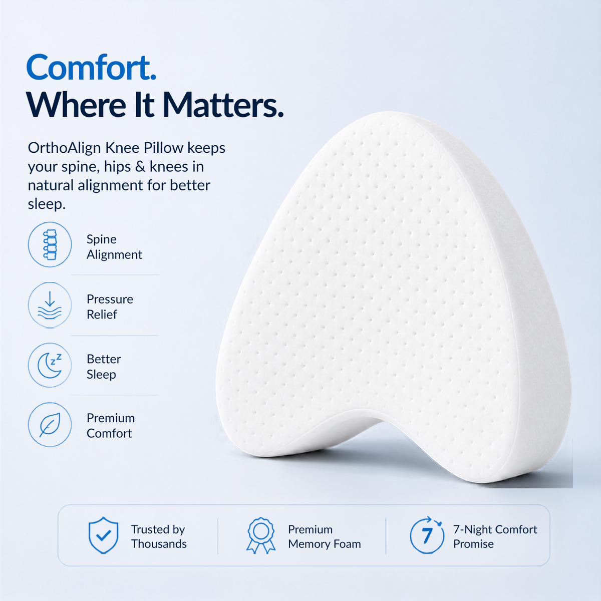 OrthoAlign Knee Pillow